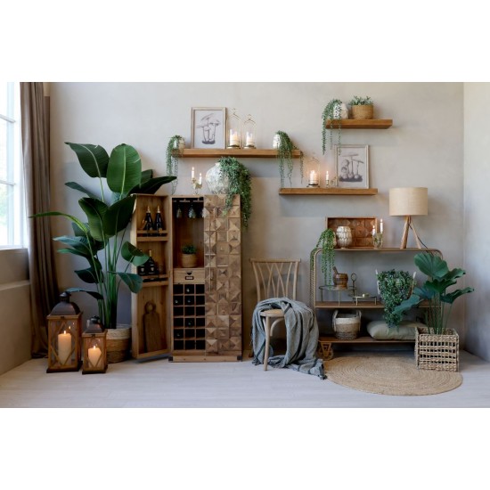 Kammerstage med blade anitque messing H12cm