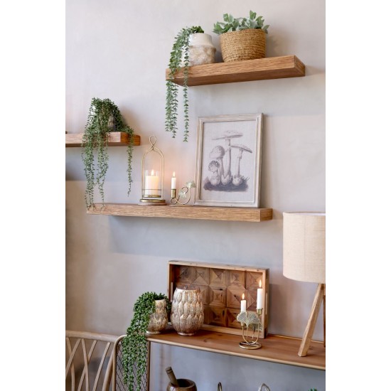 Kammerstage med blade anitque messing H12cm