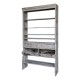 Reol med hylder og skuffer H222cm Reol med hylder og skuffer H222cm