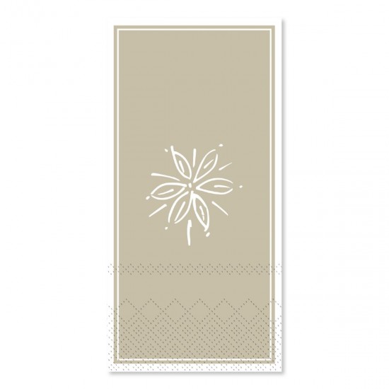 Servietter med blomst L20cm