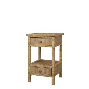 Sæt natborde i flet med 2 skuffer