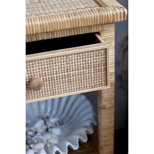 Sæt natborde i flet med 2 skuffer