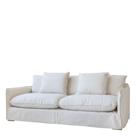 Malo Sofa i hør med 5 puder B220cm