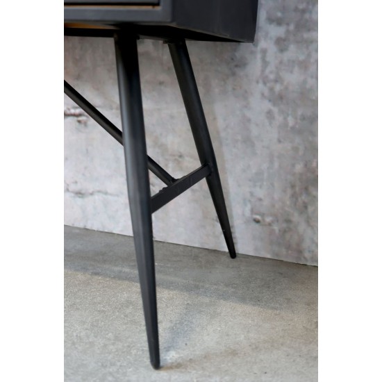 Vitrineskab med skuffer og til flasker  H170cm