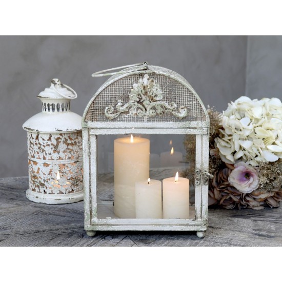 Lanterne med decor og håndtag