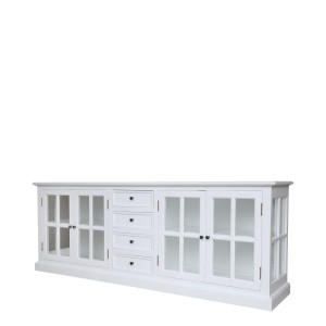 Vitrine med 4 låger og 4 skuffer H80-B220cm Vitrine med 4 låger og 4 skuffer H80-B220cm