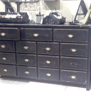 Købmandsdisk - Antik sort