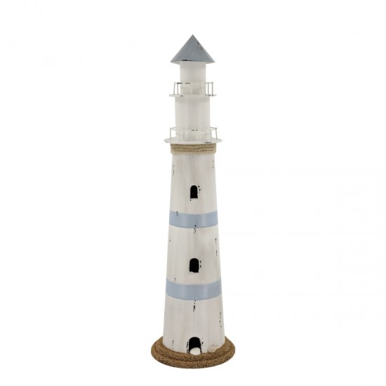 Fyrtårn med LED lys H61cm Nautico