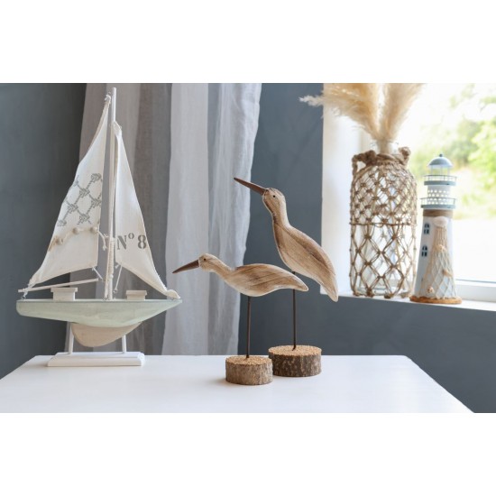Sejlbåd på fod H42cm Nautico