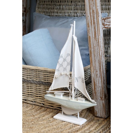 Sejlbåd på fod H42cm Nautico