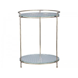 Etagere m. 2 glashylder Etagere m. 2 glashylder