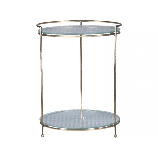 Etagere m. 2 glashylder