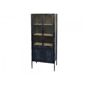 Vitrineskab med glaslåger H140cm