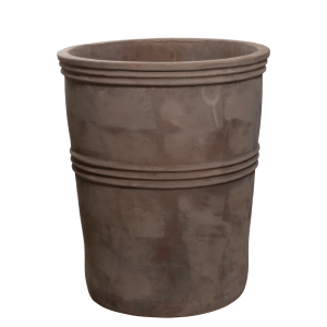 Rund Terracotta krukke Antik choko farve H41cm Rund Terracotta krukke Antik choko farve H41cm
