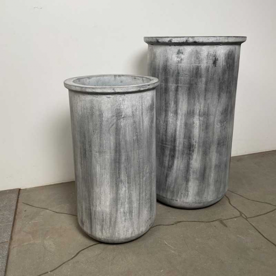 Cylonga blomsterkrukke Fiberbeton sæt med 2 Cylonga blomsterkrukke Fiberbeton sæt med 2