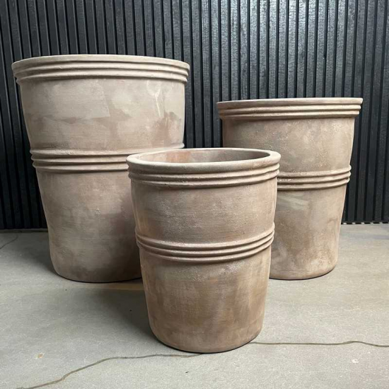 Dobrac Terracotta blomsterkrukke sæt med 3 H41-H53-H65cm Dobrac Terracotta blomsterkrukke sæt med 3 H41-H53-H65cm