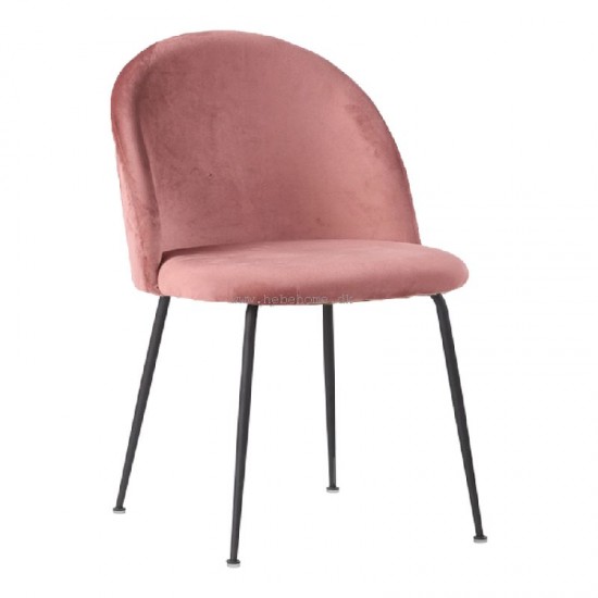 Geneve Spisebordsstol rosa velour Geneve Spisebordsstol rosa velour