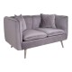 2 personers Sofa grå velour 2 personers Sofa grå velour