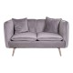 2 personers Sofa grå velour 2 personers Sofa grå velour