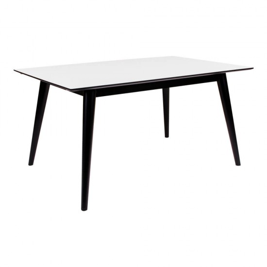 Copenhagen Spisebord - Spisebord i hvid med sorte ben 150/230x95 cm Copenhagen Spisebord - Spisebord i hvid med sorte ben 150/230x95 cm