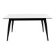 Copenhagen Spisebord - Spisebord i hvid med sorte ben 150/230x95 cm Copenhagen Spisebord - Spisebord i hvid med sorte ben 150/230x95 cm
