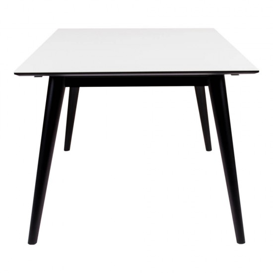Copenhagen Spisebord - Spisebord i hvid med sorte ben 150/230x95 cm Copenhagen Spisebord - Spisebord i hvid med sorte ben 150/230x95 cm