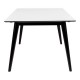 Copenhagen Spisebord - Spisebord i hvid med sorte ben 150/230x95 cm Copenhagen Spisebord - Spisebord i hvid med sorte ben 150/230x95 cm