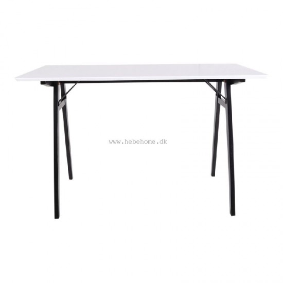 Vojens skrivebord hvid-sort 60x120cm Vojens skrivebord hvid-sort 60x120cm