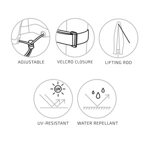 Parasol luksus overtræk til markedsparasol