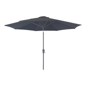 Stor parasol med tilt Sort lærred Ø300cm