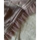 Velvet Rose - Plaid i velour med flæsekant Velvet Rose - Plaid i velour med flæsekant