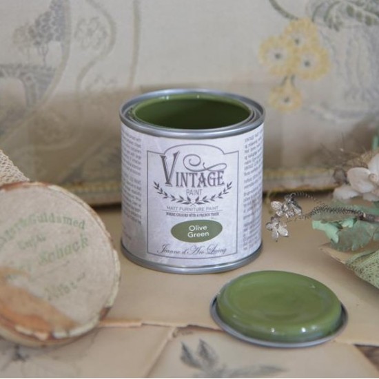 Olive Green 100ml Grøn Kalkmaling Olive Green 100ml Grøn Kalkmaling