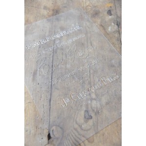Stencil med tekst Parfumerie 21x25cm Stencil med tekst Parfumerie 21x25cm