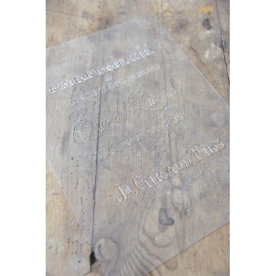 Stencil med tekst Parfumerie Stencil med tekst Parfumerie