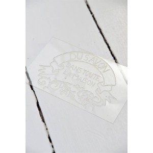 Stencil med tekst Du Savon 20x26cm Stencil med tekst Du Savon 20x26cm