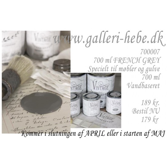 French Grey 700ml Grå Kalkmaling French Grey 700ml Grå Kalkmaling