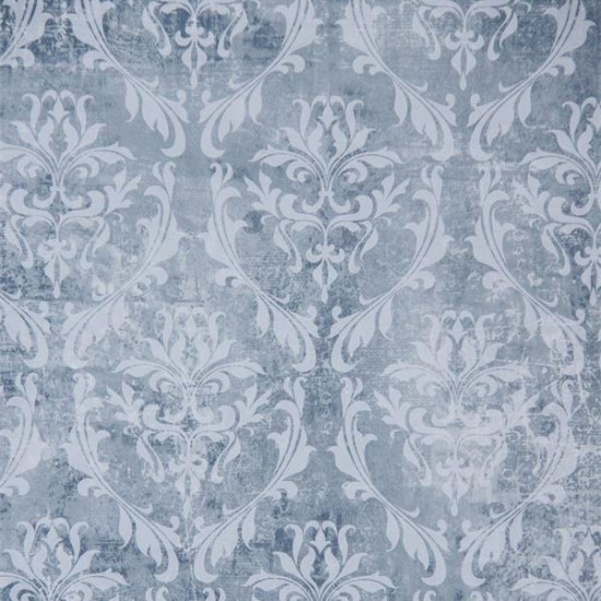 Vintage Tapet  - Blå ornamenter 10m