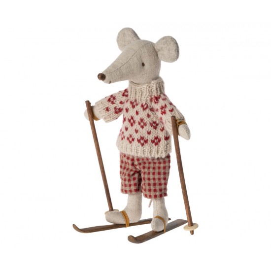 Julemus Mor 15 cm med ski