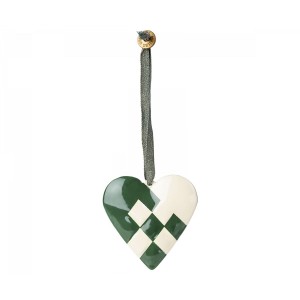 Flettet hjerte grøn lille Metal ornament fra Maileg Flettet hjerte grøn lille Metal ornament fra Maileg
