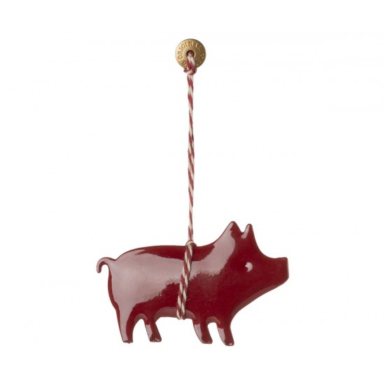Metal ornament Gris - Rød Maileg Metal ornament Gris - Rød Maileg