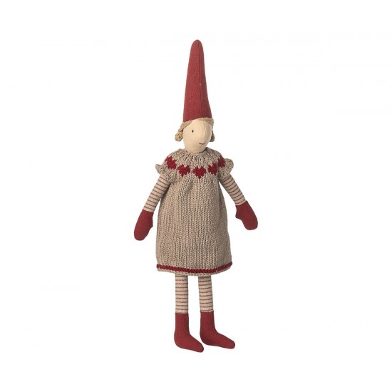 Nisse Pige - Strikket kjole - str. 2 - 31 cm Nisse Pige - Strikket kjole - str. 2 - 31 cm