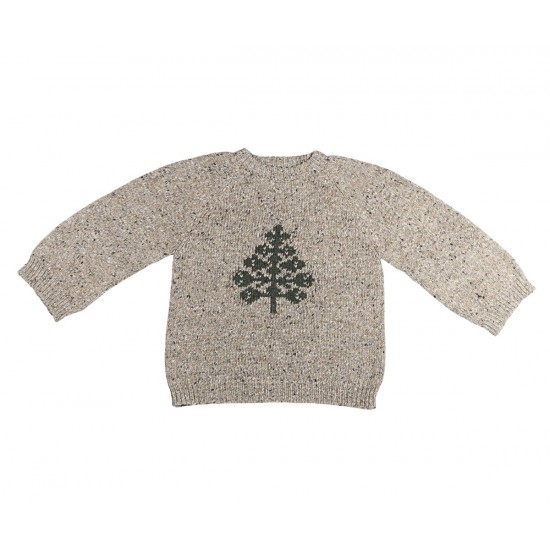 Strikket sweater, Størrelse 3-4 år - Træ Strikket sweater, Størrelse 3-4 år - Træ