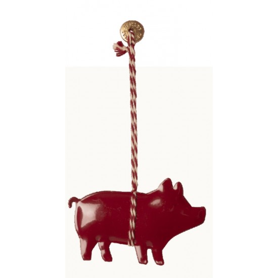 Gris rød Metal ornament fra Maileg Gris rød Metal ornament fra Maileg