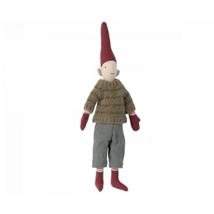 Nisse dreng med strikket sweater str. 2 - 31 cm Maileg Nisse dreng med strikket sweater str. 2 - 31 cm Maileg