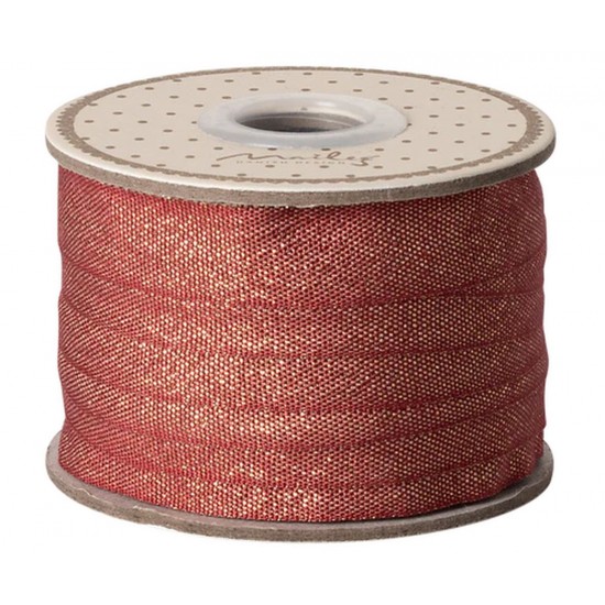Maileg Bånd 3 mm x 10 m - Red/gold Maileg Bånd 3 mm x 10 m - Red/gold