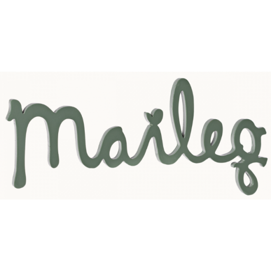 Maileg Logo i træ Mintgrøn