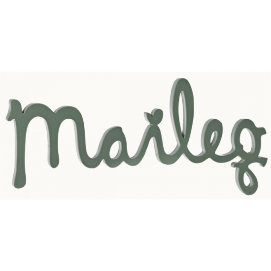 Maileg Logo i træ Mintgrøn fra udstilling