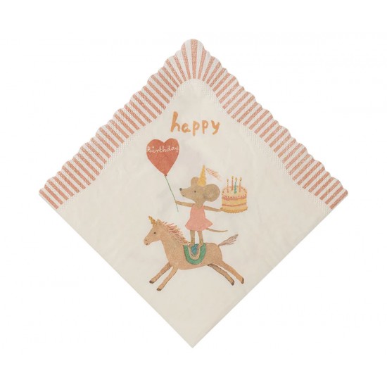 Happy Birthday Servietter 20 stk Enhjørning Maileg Happy Birthday Servietter 20 stk Enhjørning Maileg