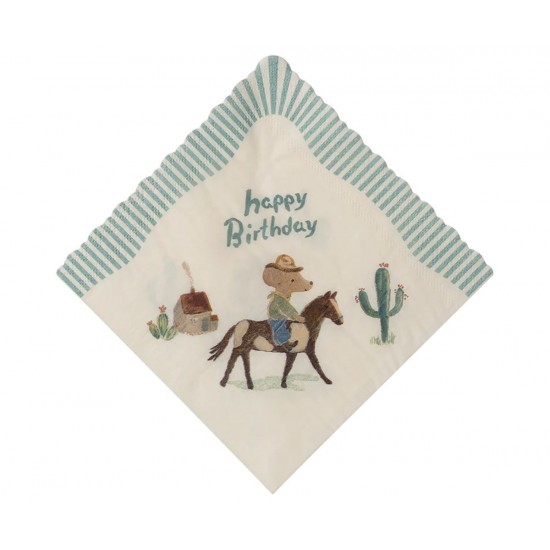 Happy Birthday Servietter 20 stk Pony fra Maileg Happy Birthday Servietter 20 stk Pony fra Maileg
