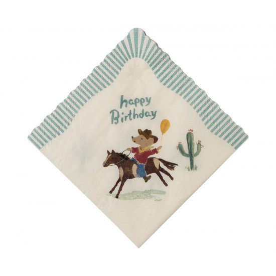 Happy Birthday Servietter 20 stk Pony fra Maileg Happy Birthday Servietter 20 stk Pony fra Maileg